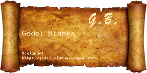 Gedei Bianka névjegykártya